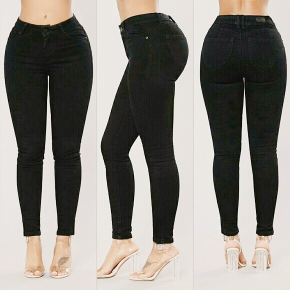 Ci Sono High Waisted Black Jeans